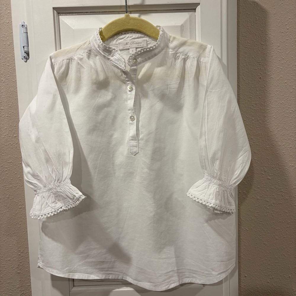 Ferrari White Kids Button Down Shirt